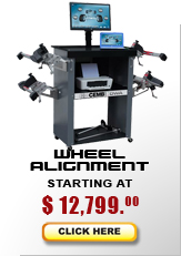 Wheel alignment systems starting at $11,625...